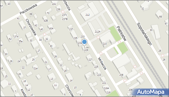 Warszawa, Mrówcza, 229A, mapa Warszawy