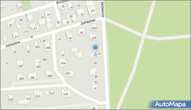 Warszawa, Mrówcza, 101, mapa Warszawy