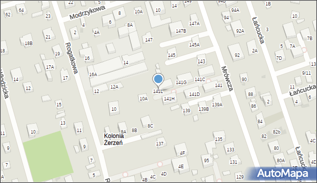 Warszawa, Mrówcza, 141L, mapa Warszawy