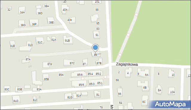 Warszawa, Mrówcza, 89, mapa Warszawy