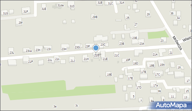 Warszawa, Mrówcza, 21G, mapa Warszawy