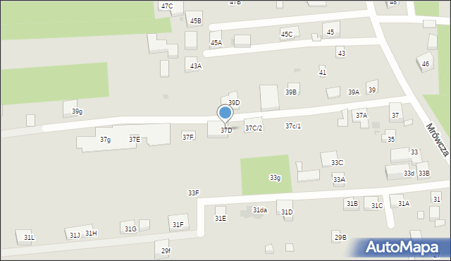 Warszawa, Mrówcza, 37D, mapa Warszawy
