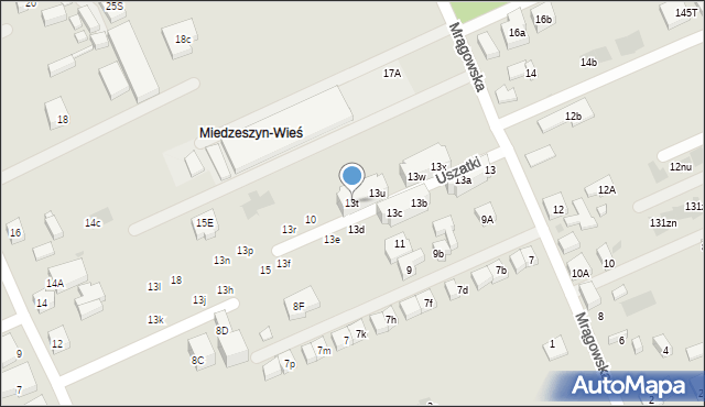 Warszawa, Mrągowska, 13t, mapa Warszawy