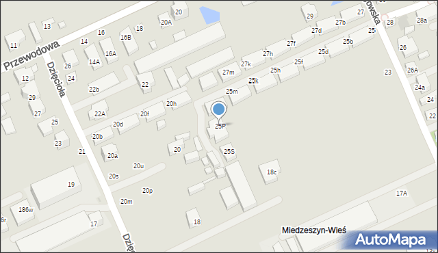 Warszawa, Mrągowska, 25P, mapa Warszawy