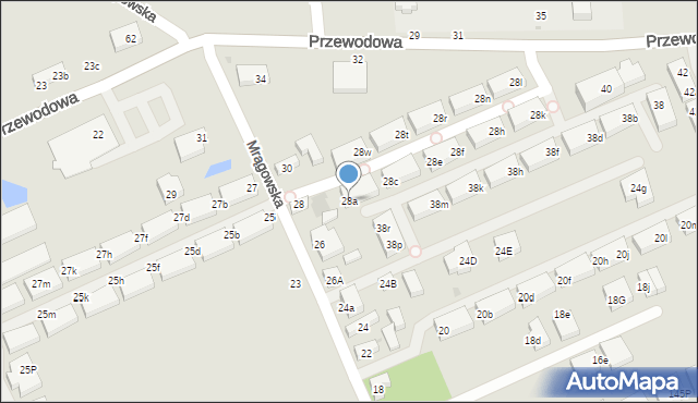 Warszawa, Mrągowska, 28a, mapa Warszawy