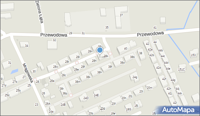 Warszawa, Mrągowska, 28j, mapa Warszawy