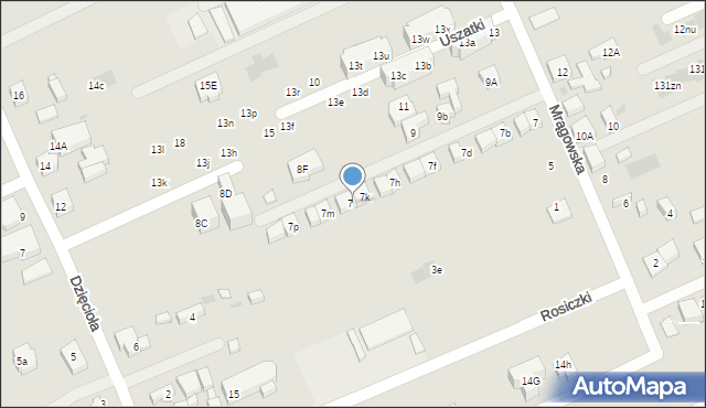 Warszawa, Mrągowska, 7l, mapa Warszawy