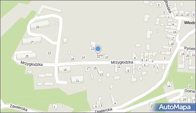 Włodowice, Mrzygłodzka, 12, mapa Włodowice