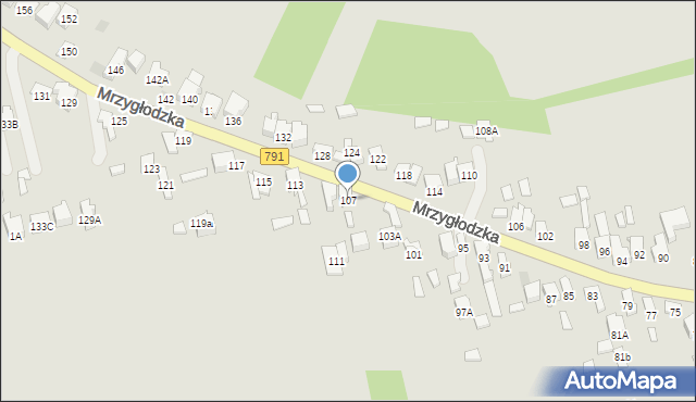 Zawiercie, Mrzygłodzka, 107, mapa Zawiercie