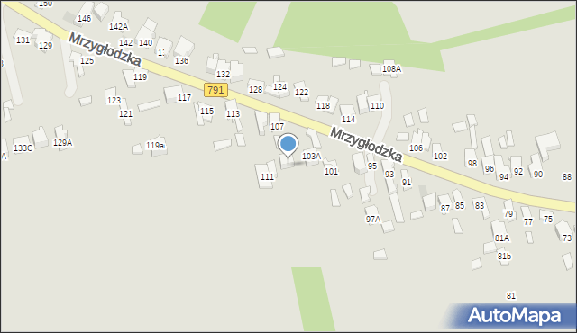 Zawiercie, Mrzygłodzka, 107A, mapa Zawiercie