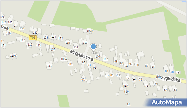 Zawiercie, Mrzygłodzka, 108, mapa Zawiercie