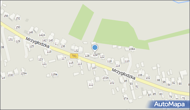 Zawiercie, Mrzygłodzka, 124, mapa Zawiercie