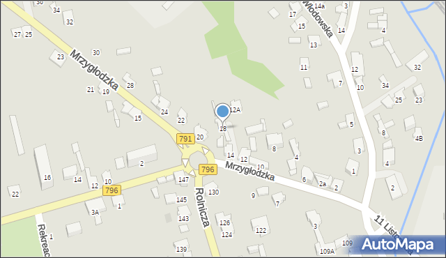 Zawiercie, Mrzygłodzka, 18, mapa Zawiercie