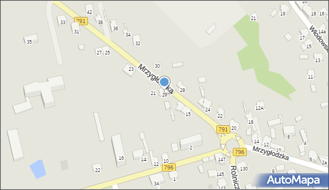 Zawiercie, Mrzygłodzka, 19, mapa Zawiercie