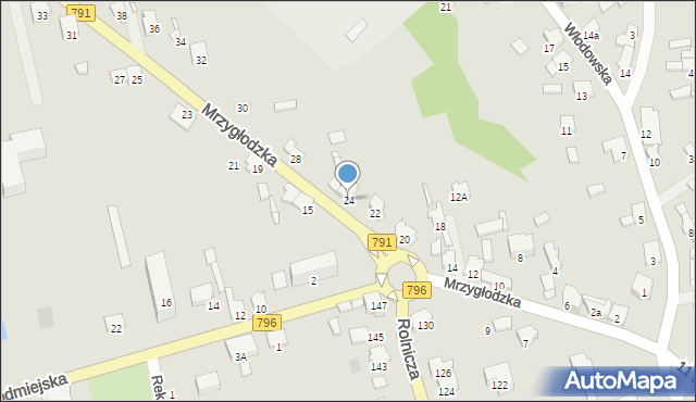 Zawiercie, Mrzygłodzka, 24, mapa Zawiercie