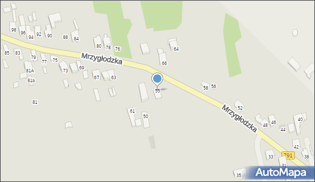 Zawiercie, Mrzygłodzka, 55, mapa Zawiercie