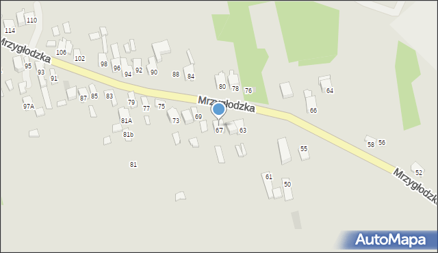 Zawiercie, Mrzygłodzka, 69b, mapa Zawiercie