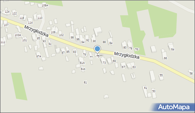 Zawiercie, Mrzygłodzka, 75, mapa Zawiercie