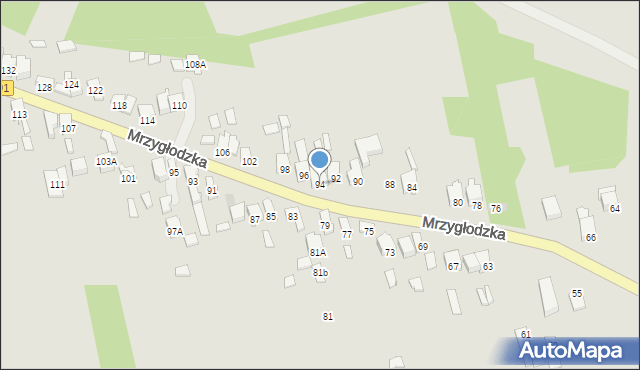 Zawiercie, Mrzygłodzka, 94, mapa Zawiercie