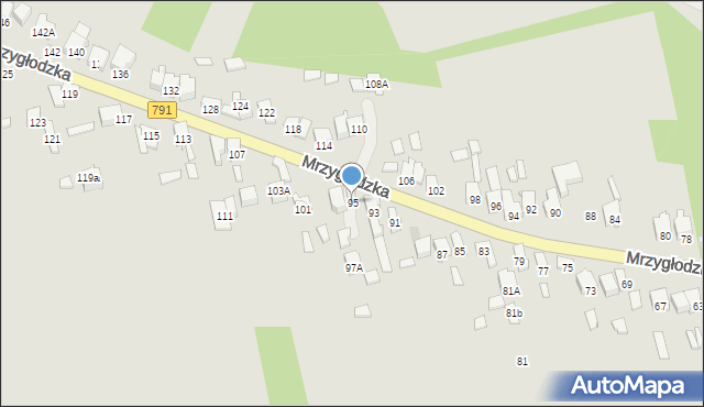 Zawiercie, Mrzygłodzka, 95, mapa Zawiercie