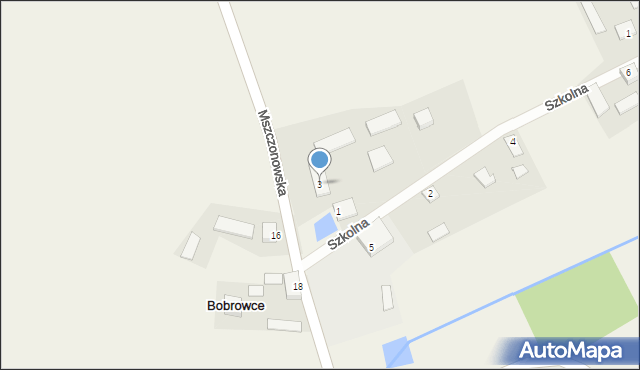 Bobrowce, Mszczonowska, 3, mapa Bobrowce