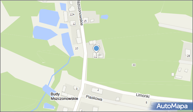 Budy Mszczonowskie, Mszczonowska, 11, mapa Budy Mszczonowskie