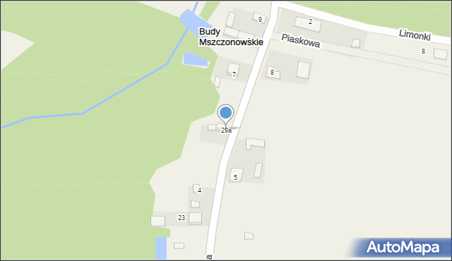 Budy Mszczonowskie, Mszczonowska, 29a, mapa Budy Mszczonowskie