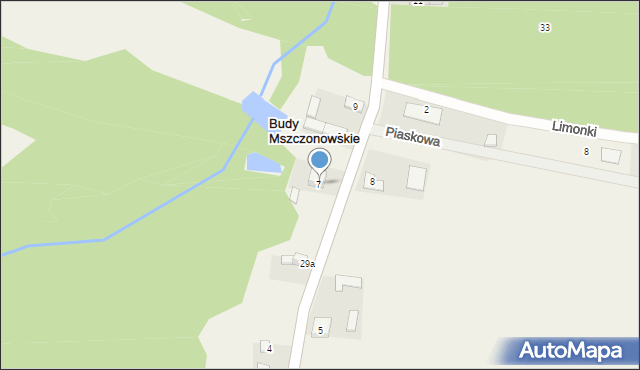 Budy Mszczonowskie, Mszczonowska, 7, mapa Budy Mszczonowskie