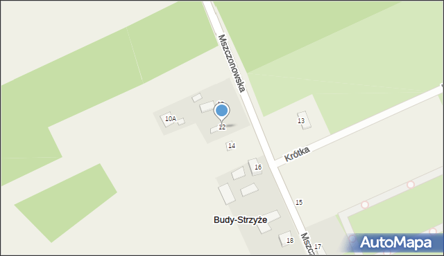 Budy-Strzyże, Mszczonowska, 12, mapa Budy-Strzyże