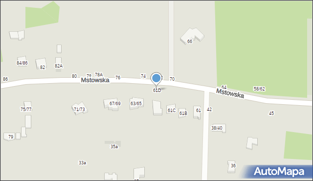 Częstochowa, Mstowska, 61D, mapa Częstochowy