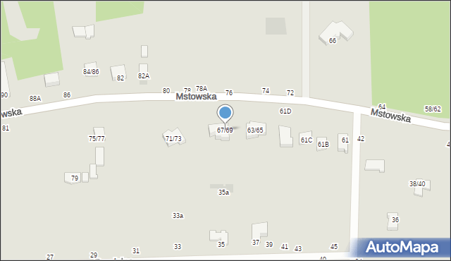 Częstochowa, Mstowska, 67/69, mapa Częstochowy