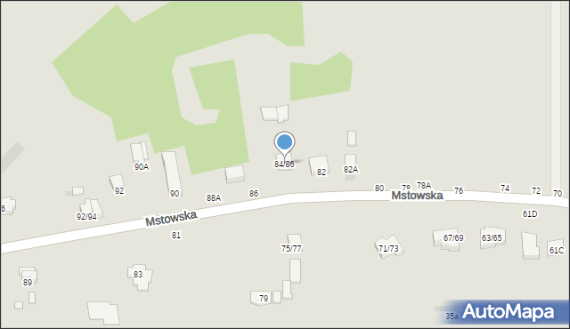 Częstochowa, Mstowska, 84/86, mapa Częstochowy