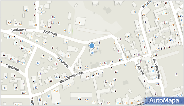 Grójec, Mszczonowska, 18, mapa Grójec