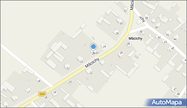 Mścichy, Mścichy, 25, mapa Mścichy