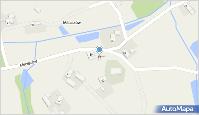 Mściszów, Mściszów, 89, mapa Mściszów