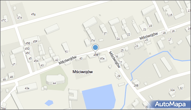 Mściwojów, Mściwojów, 40B, mapa Mściwojów