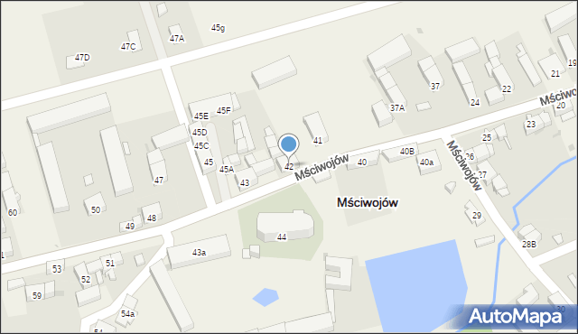 Mściwojów, Mściwojów, 42, mapa Mściwojów