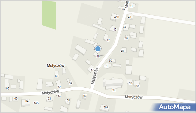 Mstyczów, Mstyczów, 49, mapa Mstyczów