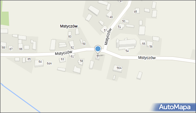 Mstyczów, Mstyczów, 57, mapa Mstyczów