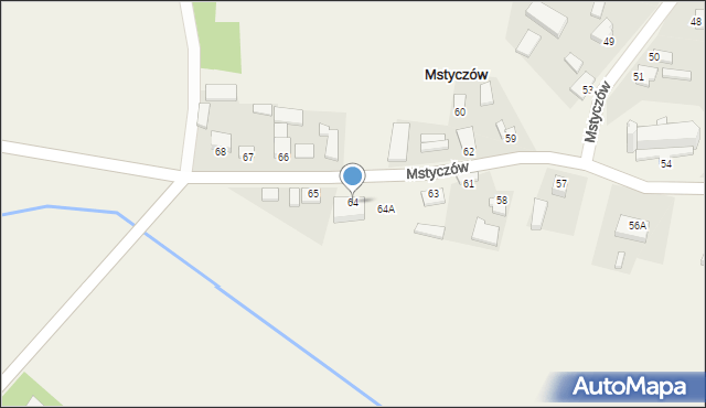 Mstyczów, Mstyczów, 64, mapa Mstyczów