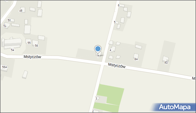 Mstyczów, Mstyczów, 7, mapa Mstyczów