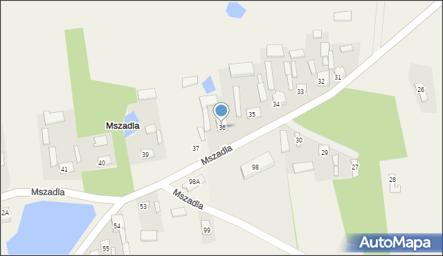 Mszadla, Mszadla, 36, mapa Mszadla