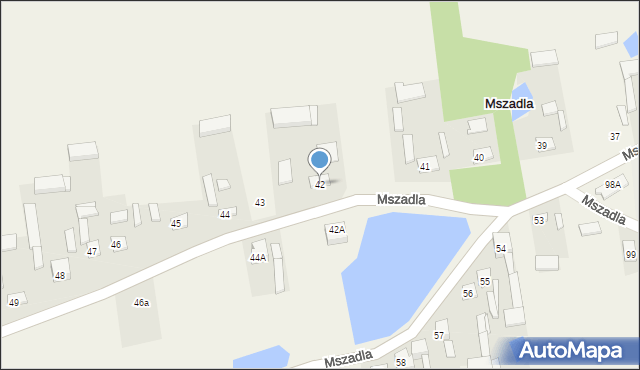 Mszadla, Mszadla, 42, mapa Mszadla