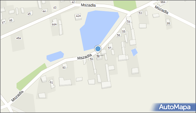 Mszadla, Mszadla, 58, mapa Mszadla