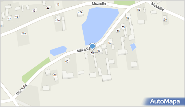 Mszadla, Mszadla, 59, mapa Mszadla