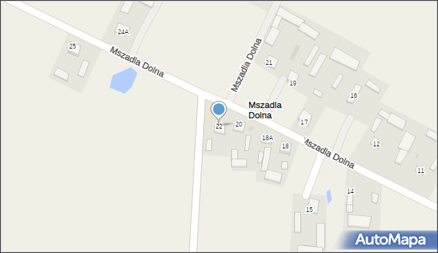 Mszadla Dolna, Mszadla Dolna, 22, mapa Mszadla Dolna