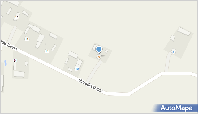 Mszadla Dolna, Mszadla Dolna, 9, mapa Mszadla Dolna