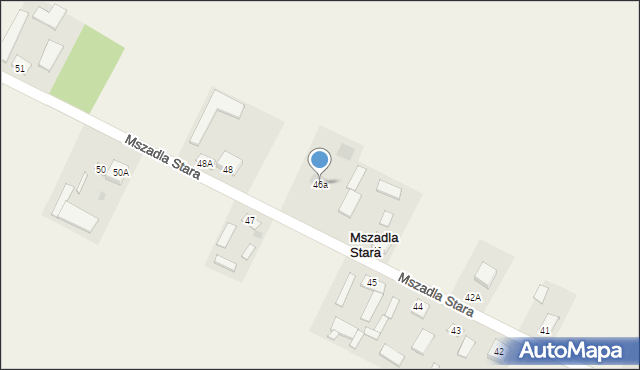 Mszadla Stara, Mszadla Stara, 46a, mapa Mszadla Stara