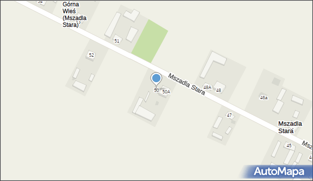 Mszadla Stara, Mszadla Stara, 50, mapa Mszadla Stara