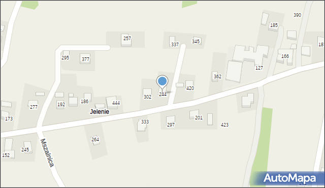 Mszalnica, Mszalnica, 244, mapa Mszalnica